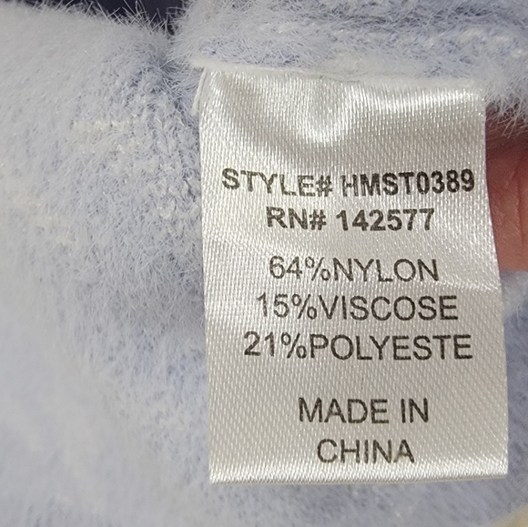 Haute Monde Blue and White Houndstooth Knit Skirt Size Small - Picture 10 of 12